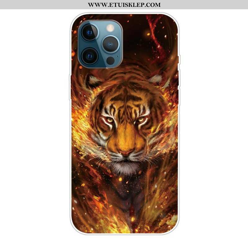Etui do iPhone 13 Pro Max Elastyczny Tygrys